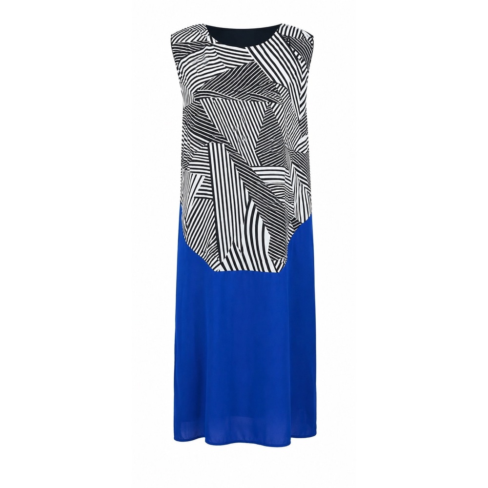 THML Anthro Geometric Colorblock Shift Dress womens Small workwear artsy bold